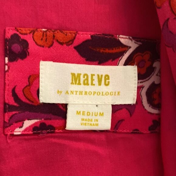 Maeve By Anthropologie Size Medium Wrap Front Tulip Hem Long Sleeve Dress - Picture 9 of 16